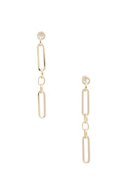 Oval Link Metal Dangle Earring