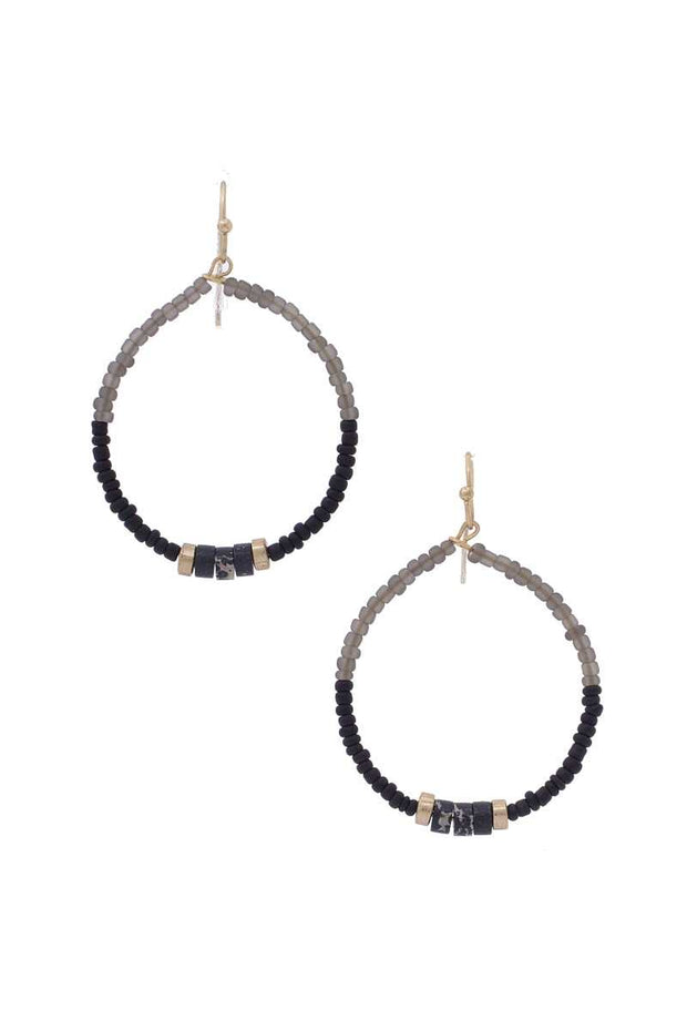 Beaded Circle Earring