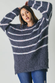 Plus Sweater With Stripe Detail