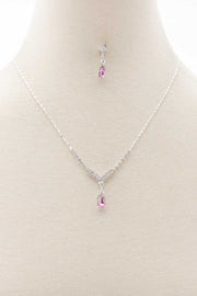 Dainty Crystal V Necklace